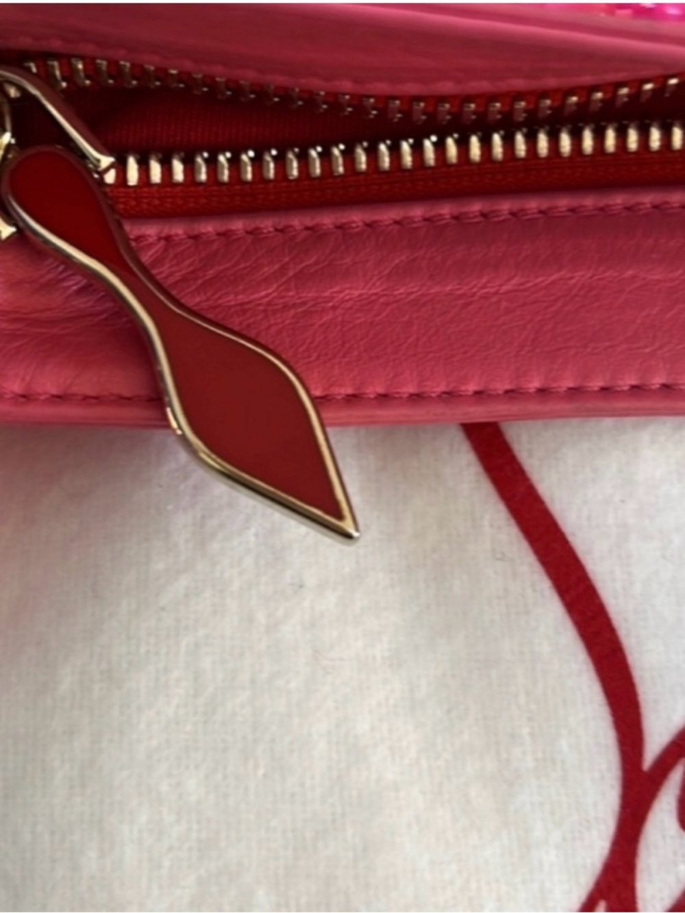 Christian Louboutin Pink Studded Clutch